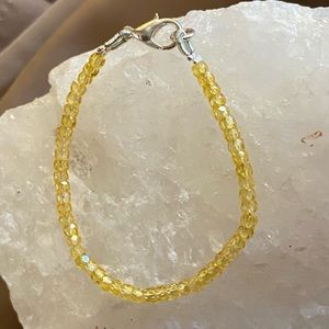 Gorgeous, natural, untreated yellow zircon, baby/child bracelets
